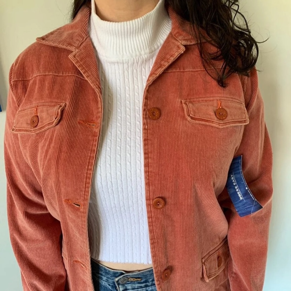 NEW Vintage Y2K Corduroy Cord Boho Wrangler Jacket - Picture 2 of 10